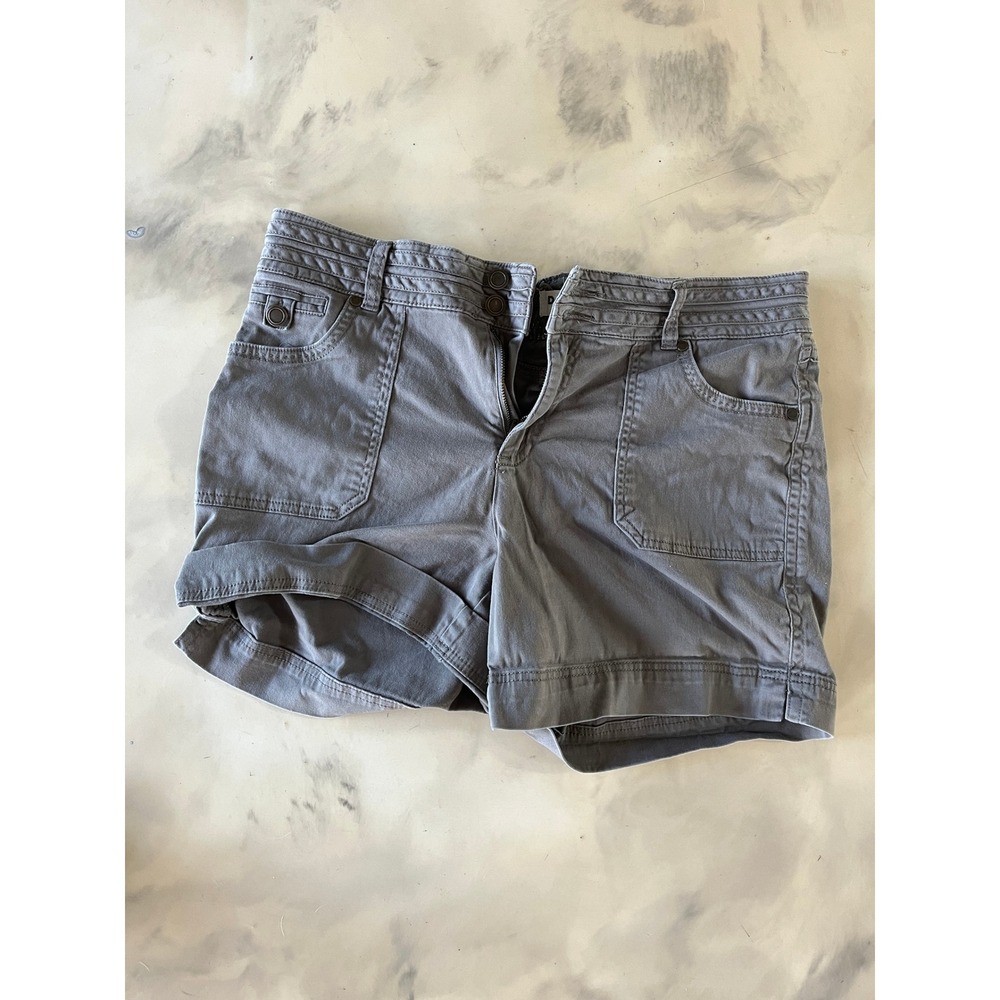 Dakota Blue Utility Shorts Gray Cotton Stretch Casual Cargo Style Size 12